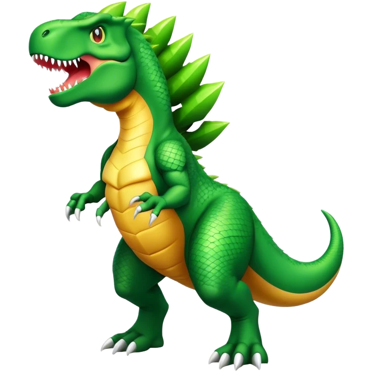 A super Saiyan T-Rex emoji