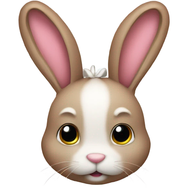 Bunny with a bow on it’s ear emoji