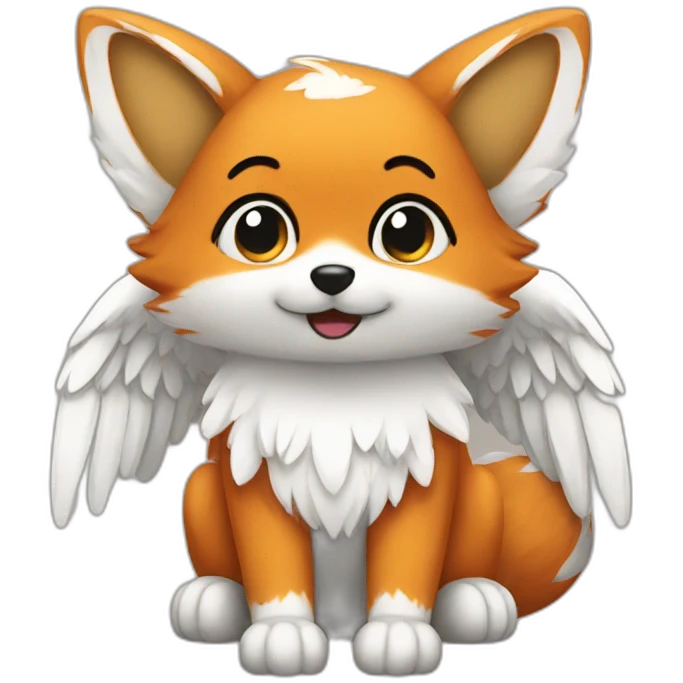 Angel fox emoji