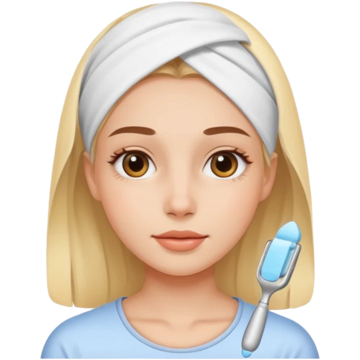 Chica con sckincare emoji