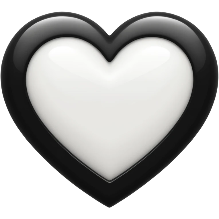  black and white heart emoji