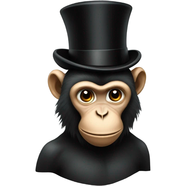Monkey with tophat emoji