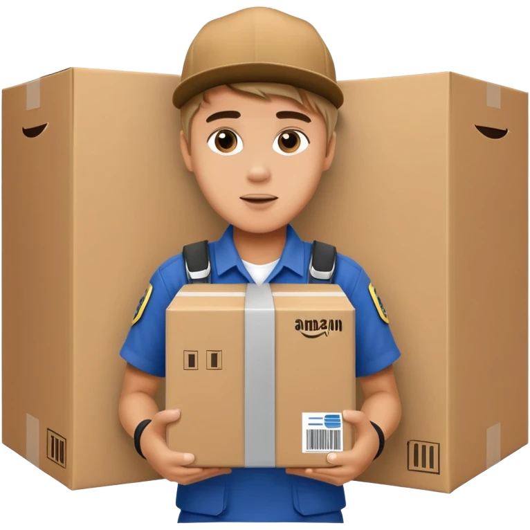 justin beiber delivering amazon packages emoji
