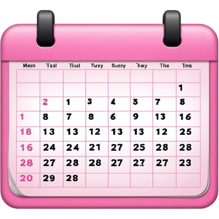 pink  calendar emoji