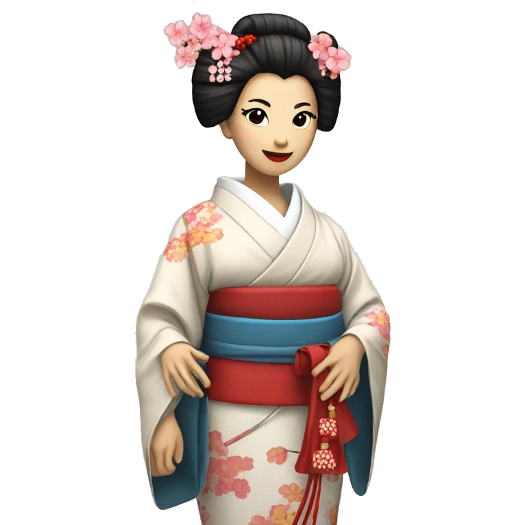 Geisha with kimono emoji