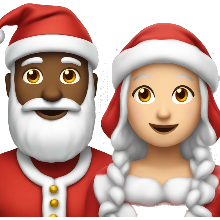 Santa and Mrs clause  emoji