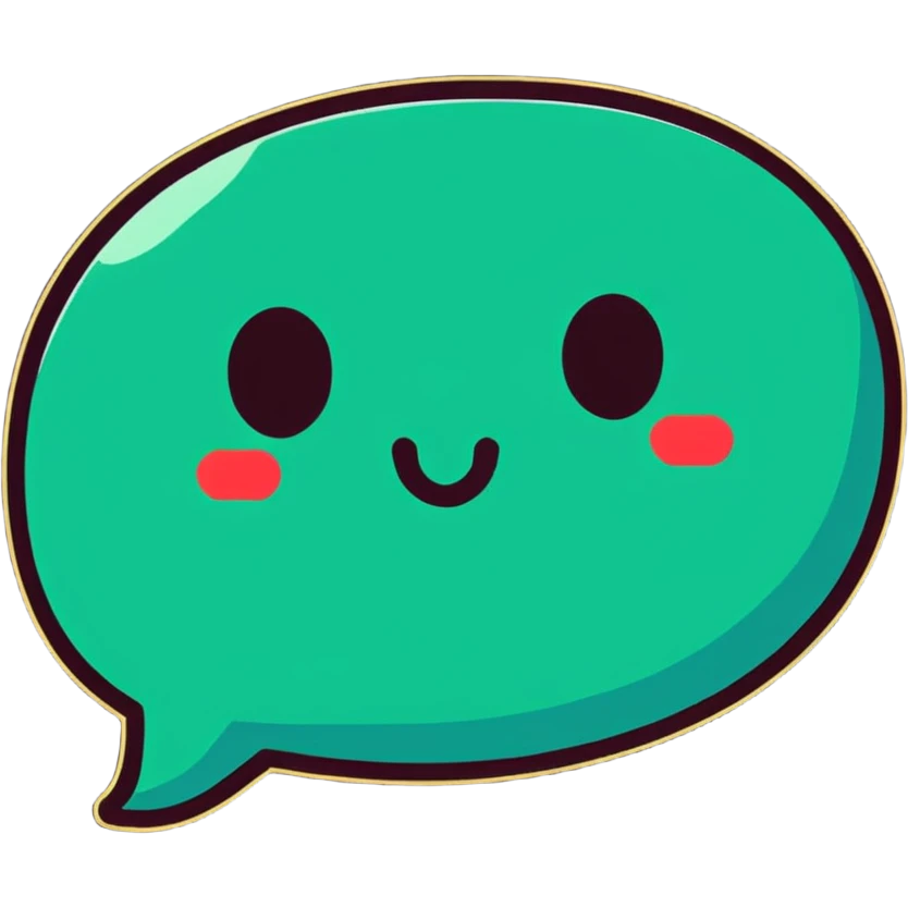 chat bubble with text message emoji
