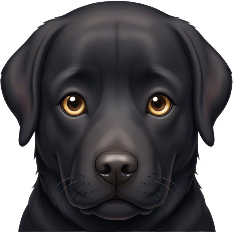 Older black lab with grayish face emoji