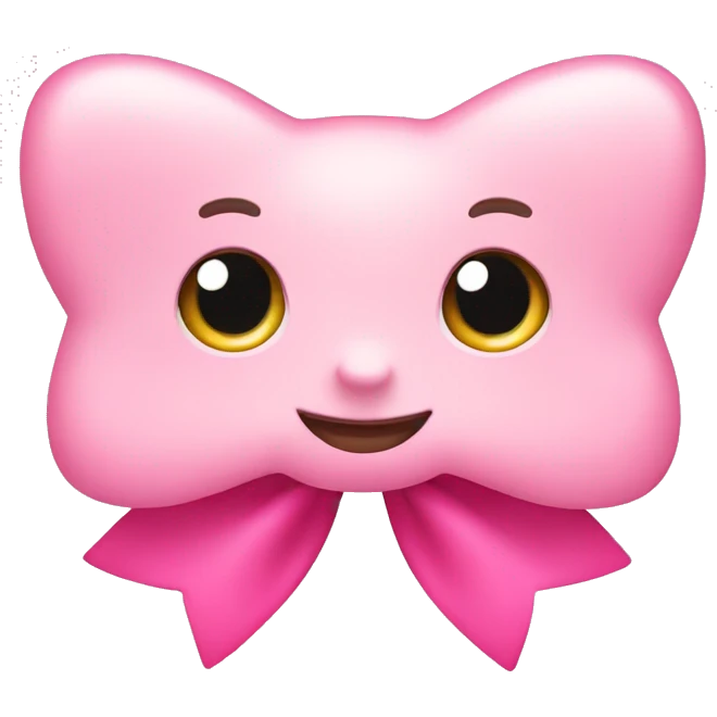 Cute pink bow emoji