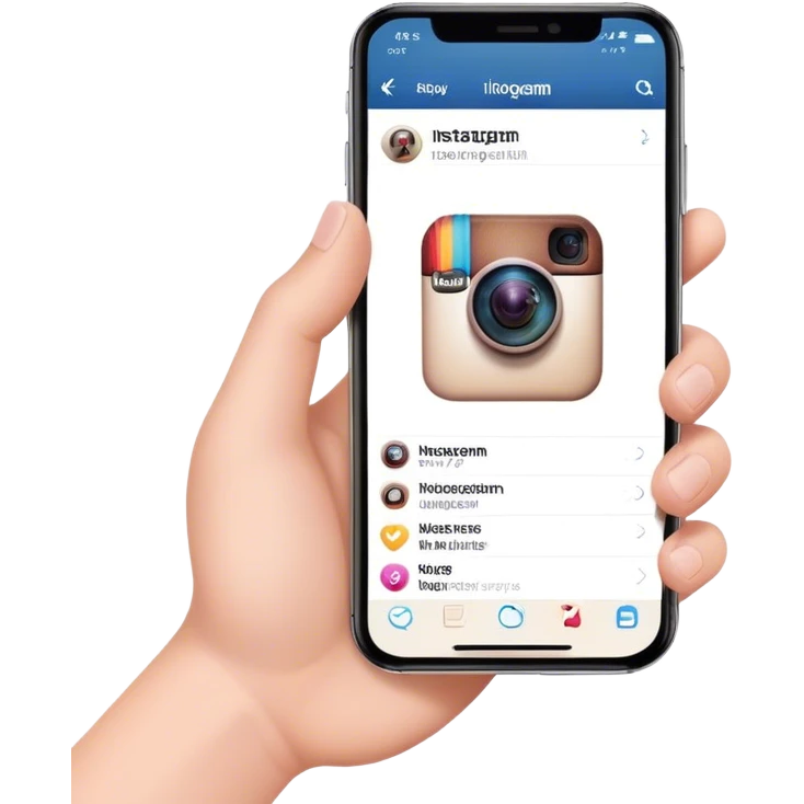 celular com instagram na tela emoji
