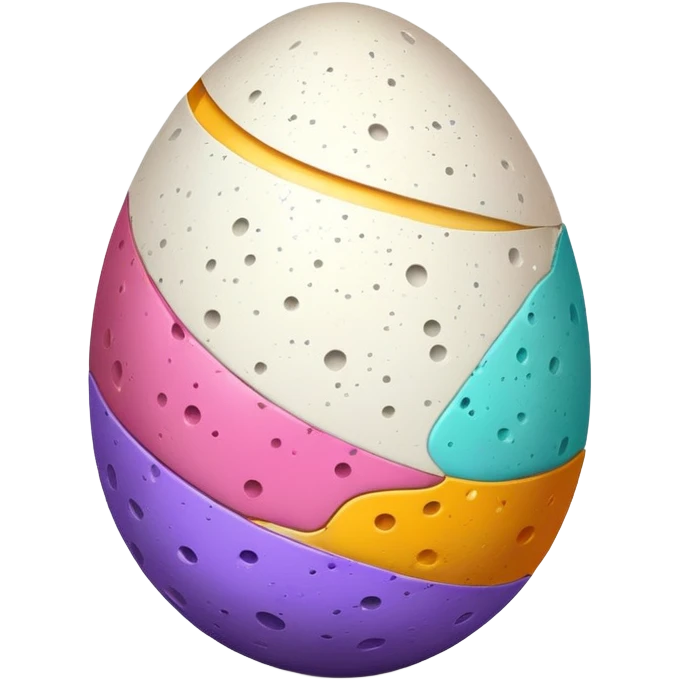 Striped egg multy Colors  emoji