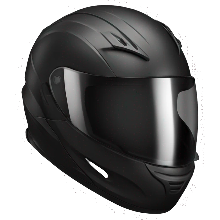 Black Motorcycle helmet profile scorpion emoji