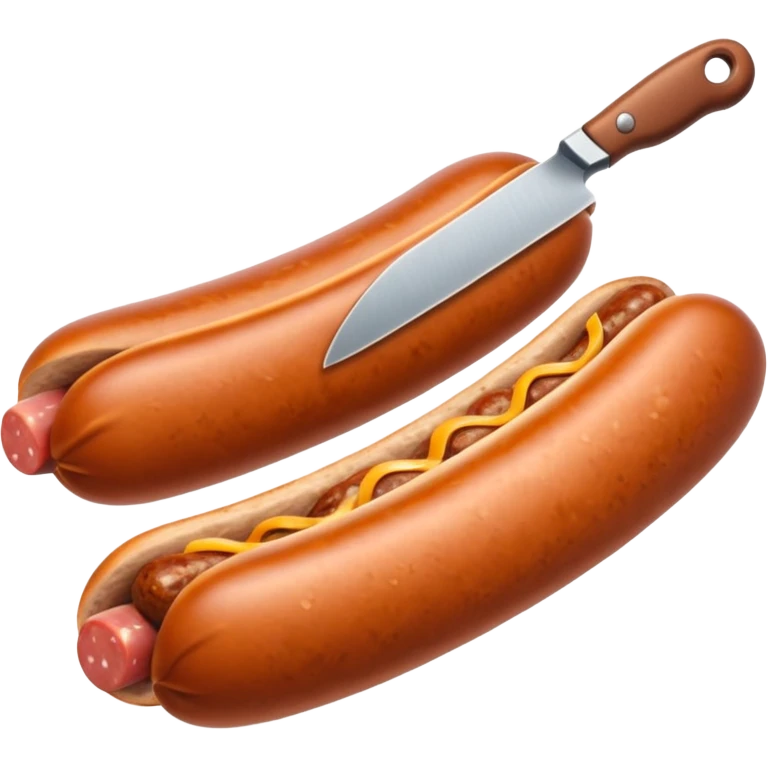 sausage with a blade inside emoji