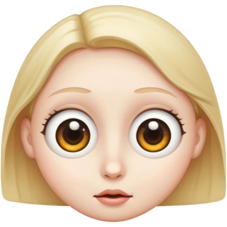 scary big eyes face emoji