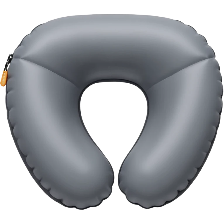 A compact inflatable travel pillow with a sleek surface and adjustable firmness. emoji