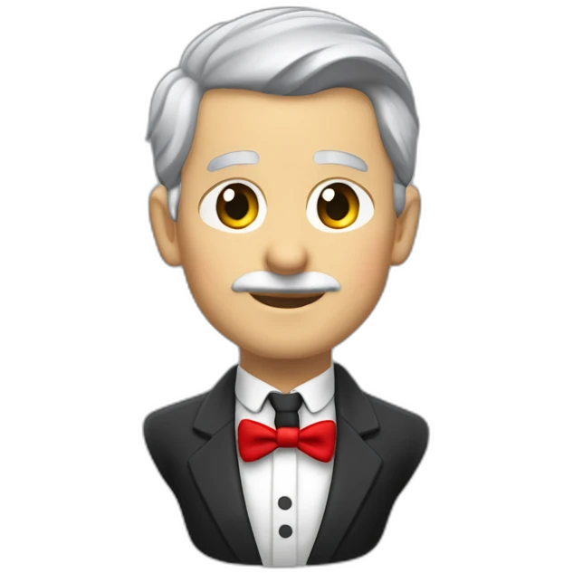 jenkins-a-gray-haired-skullet-butler-wearning-dinner-jacket-with-red-bow-tie-without-glasses-with-eyes-closed emoji