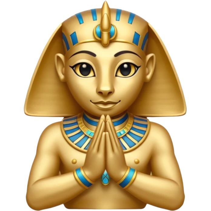 Emoji of sphinx with hands in front side emoji