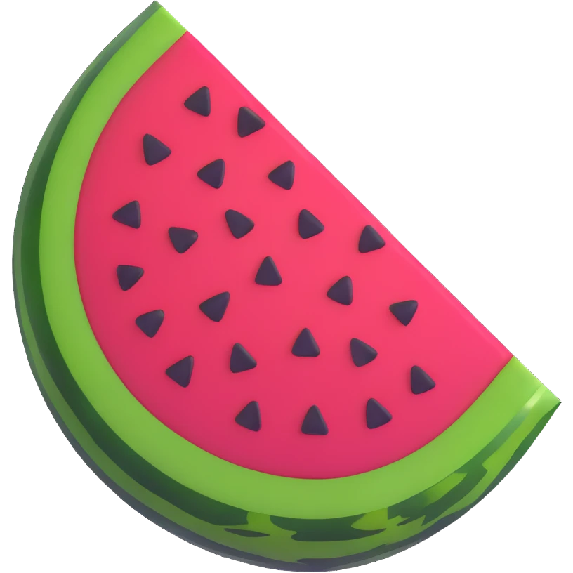 watermelon with tiger stripes emoji