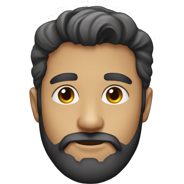 beard portrait of male solo emoji