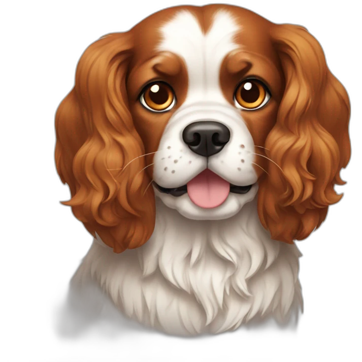 King charles dog with 3 paws emoji