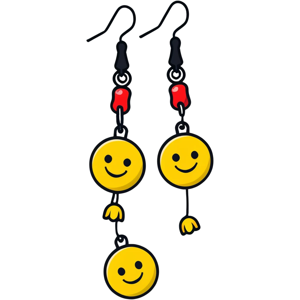 cute cartoon ghungroo ankle bells with smiling faces emoji