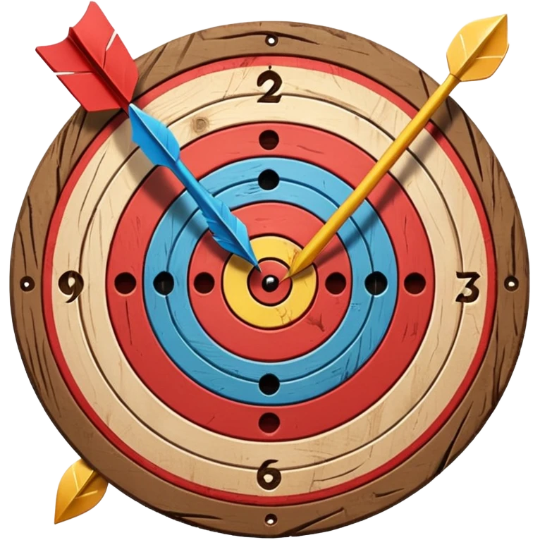 A target with an arrow in the center emoji