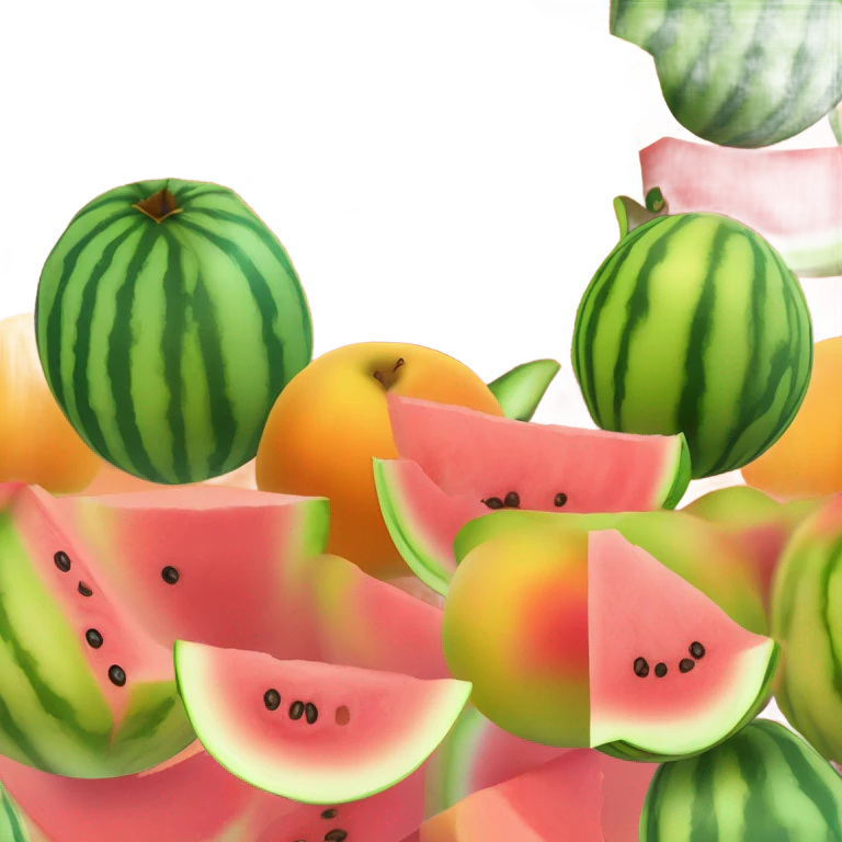 Melons and peaches emoji