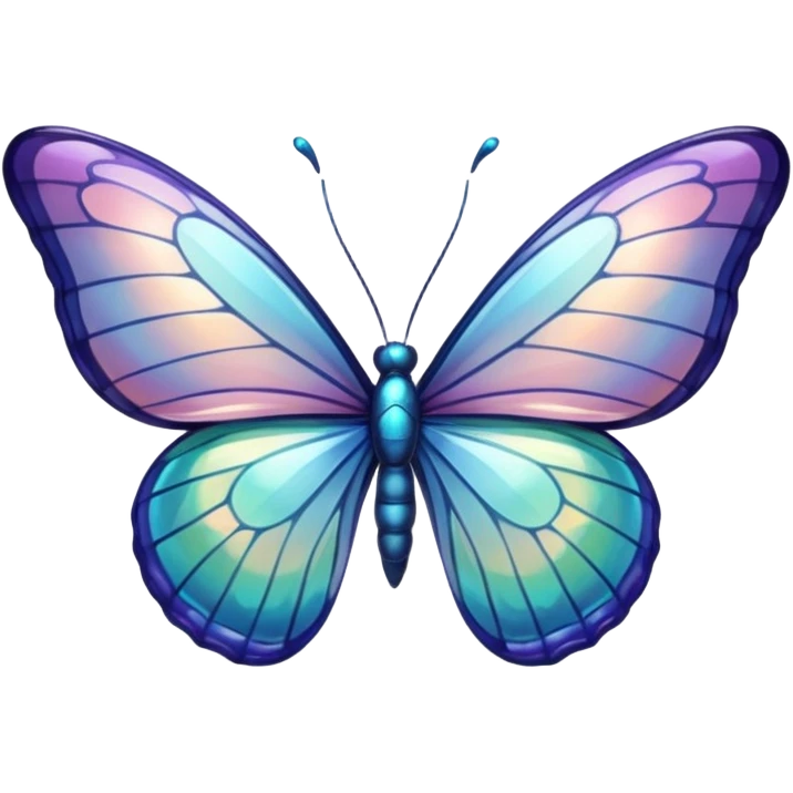 glass butterfly emoji