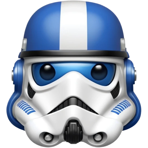 a blueberry wearing a black storm trooper helmet emoji