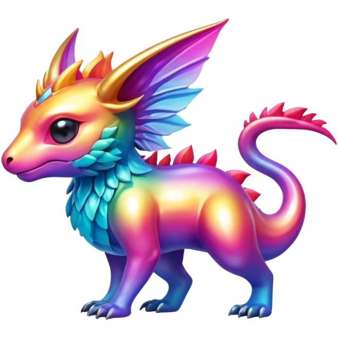 Epic divine legendary complex detailed iridescent gradients aesthetic-scenery-Fakémon-creature emoji
