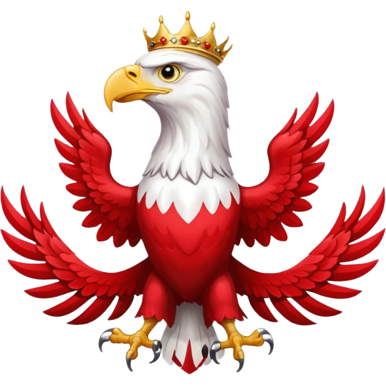 Polish flag with eagle emoji