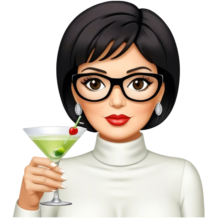 Kris jenner drinking martini emoji