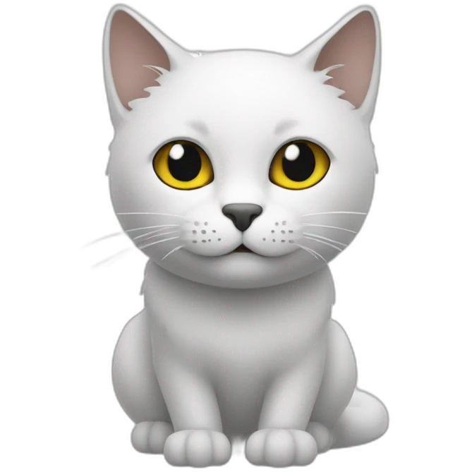 Un chat noir et blanc emoji