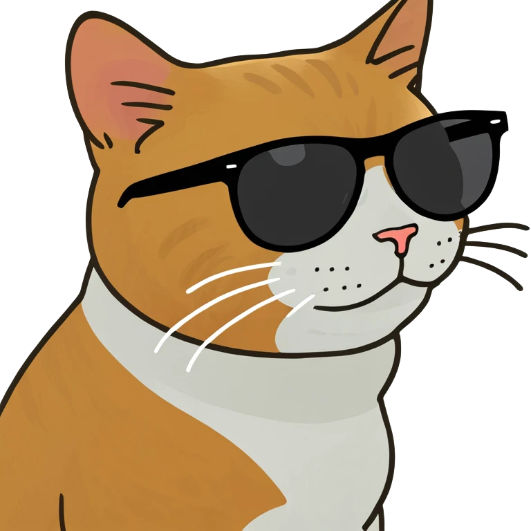 Cat with sunglasses emoji