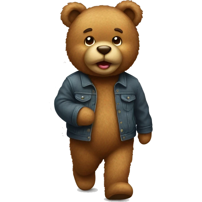 walking teddy bear emoji