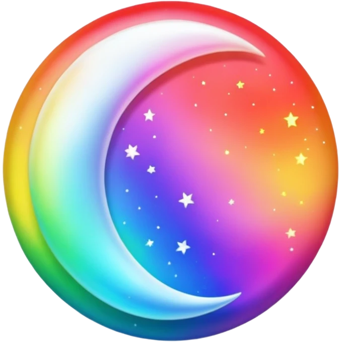 444 rainbow moon emoji