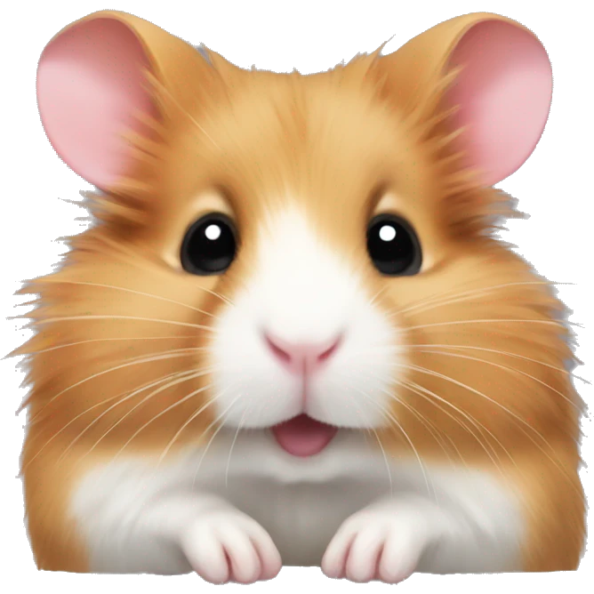 longhaired ginger Syrian hamster emoji