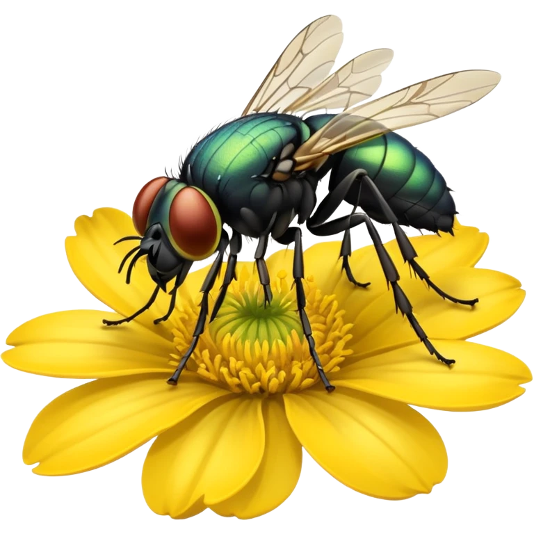 
fly on flower emoji