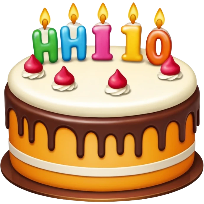 Caking saying hi emoji