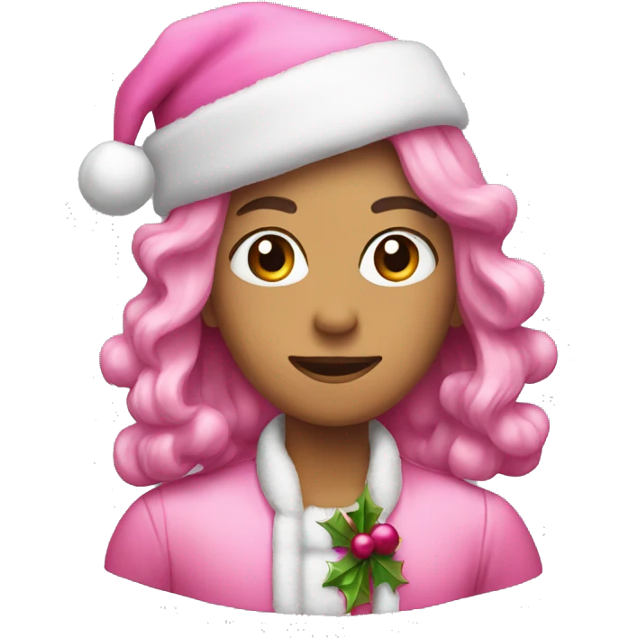 christmas pink emoji