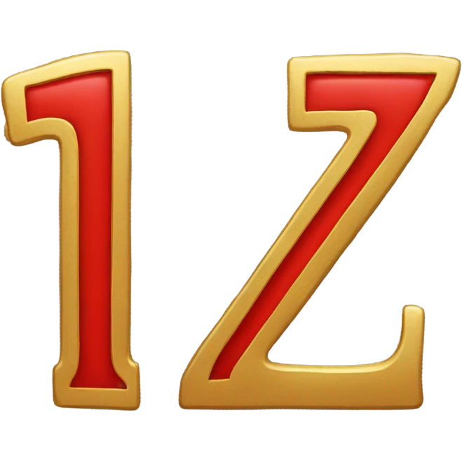 gold and red 7 emoji