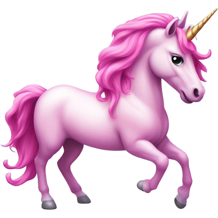 unicorn with pink hair emoji