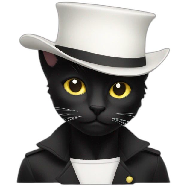 Chat noir et blanc emoji
