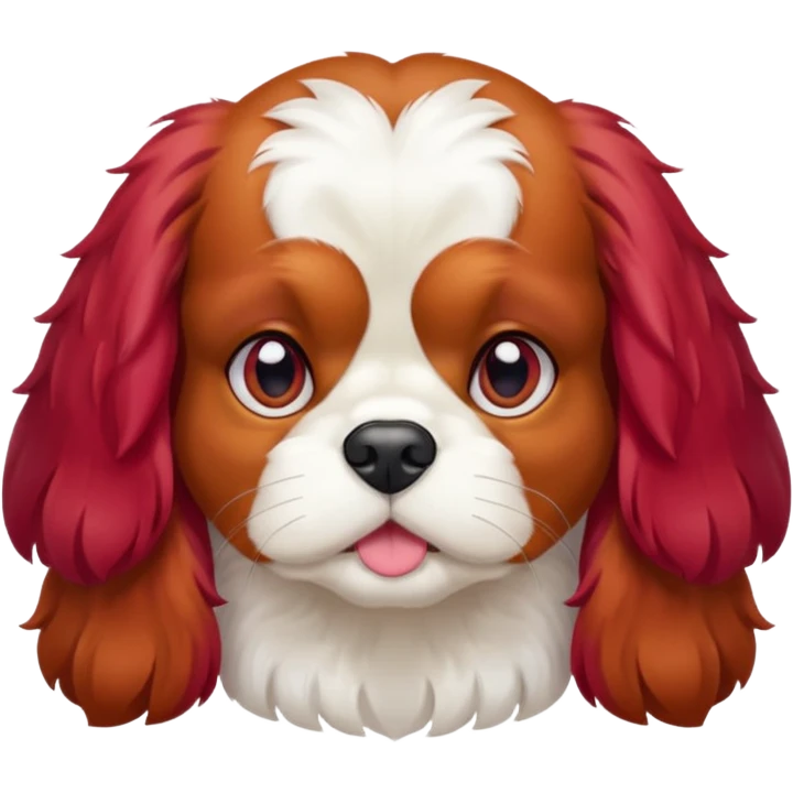 ruby colored king charles cavalier emoji
