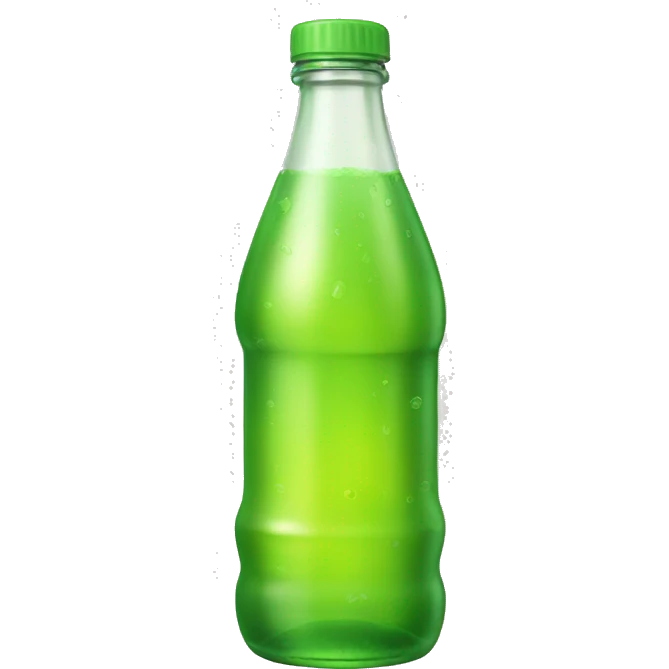 Yellow green soda bottle emoji
