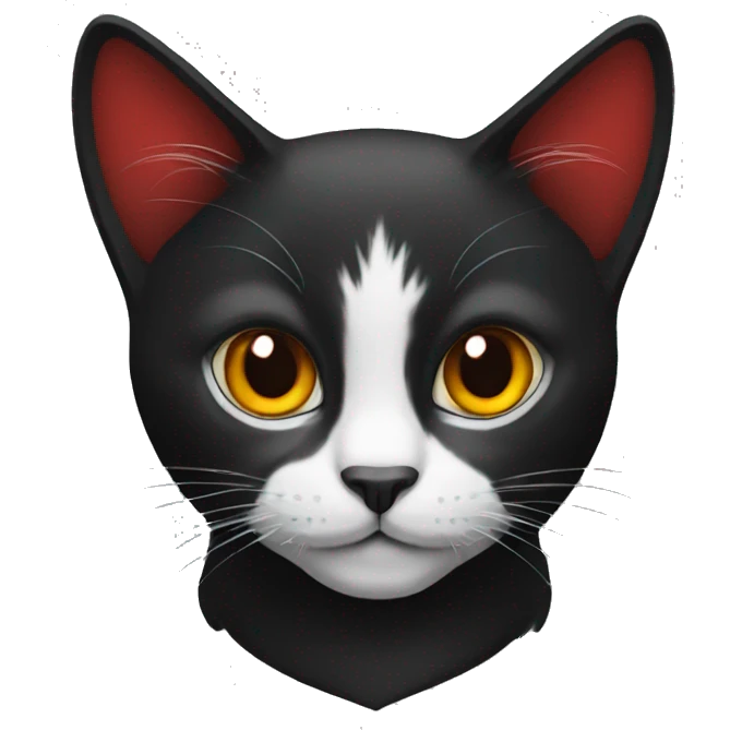 cat black and red  emoji