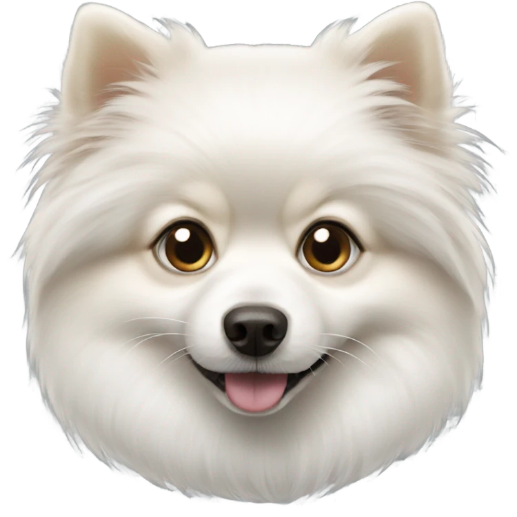 White pomeranian dog  emoji