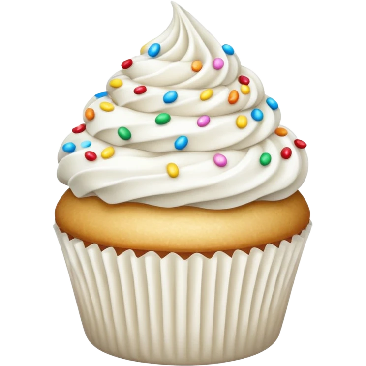 Glitter White Cupcake emoji