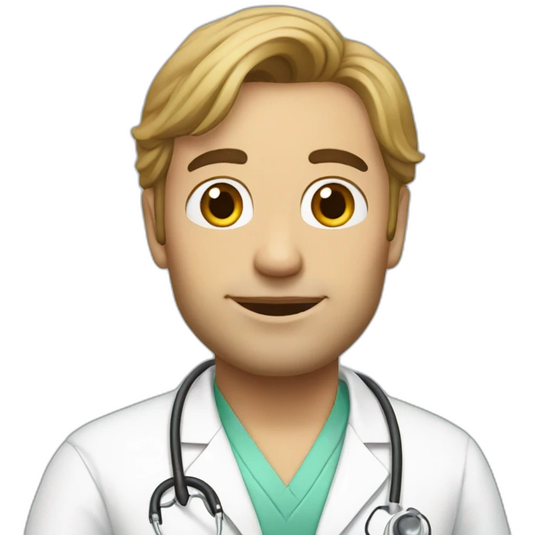 a white doctor godd morning emoji