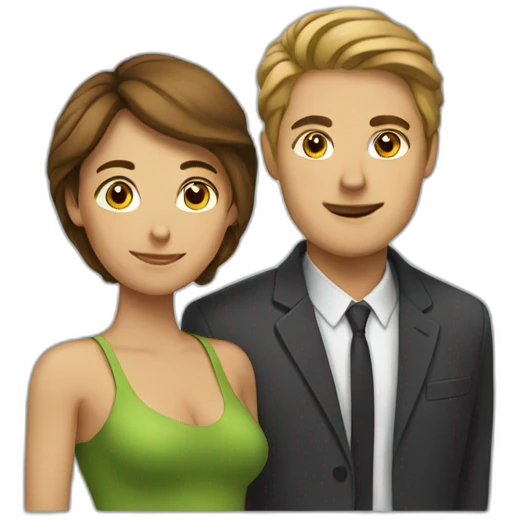 Femme sur un homme emoji